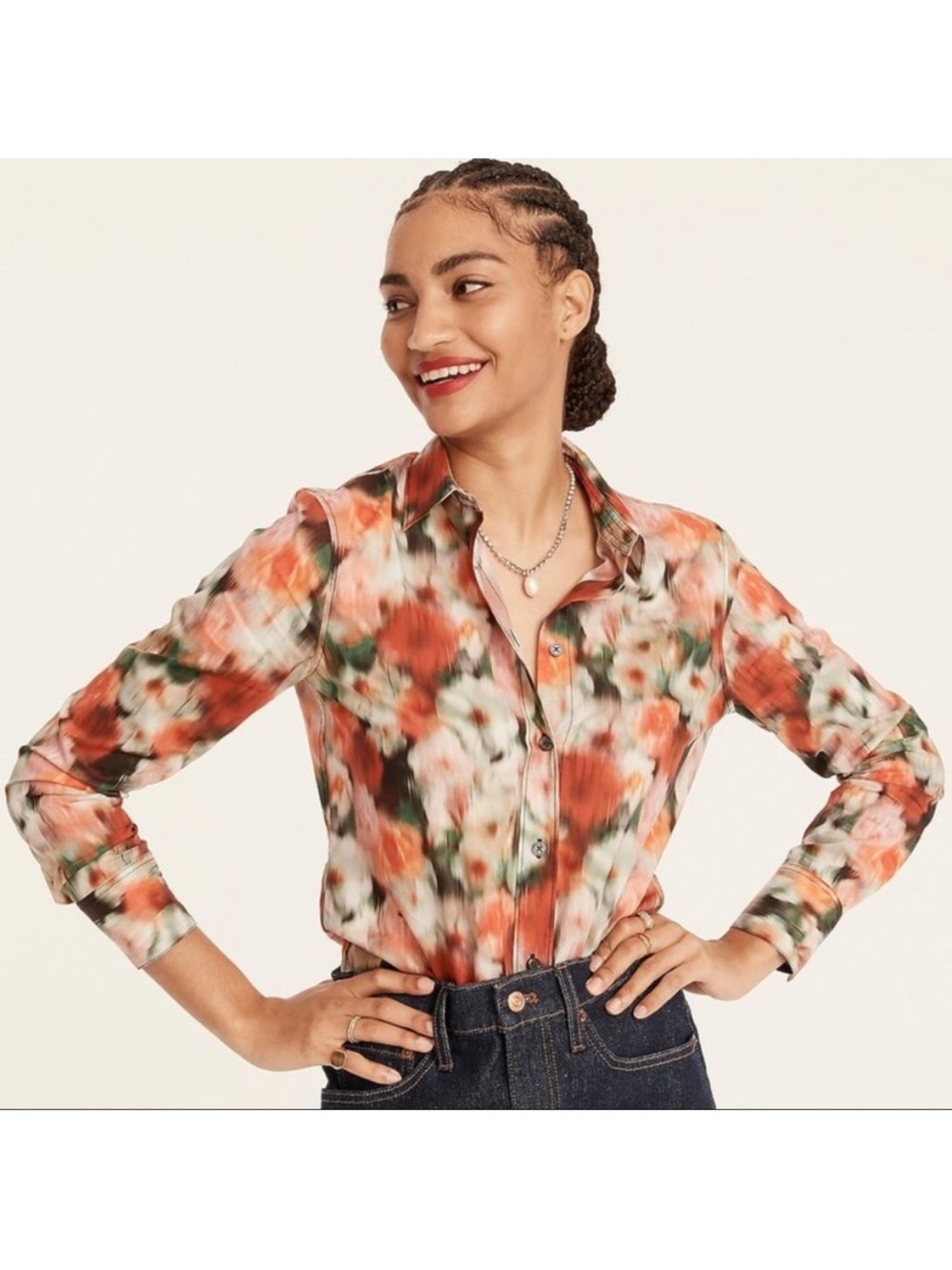 J.Crew Slim-fit cotton shirt in Liberty® Hazy Days floral - Picture 1 of 3